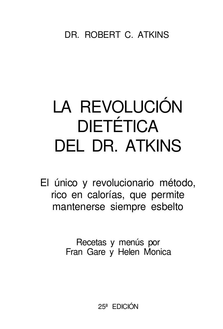 La dieta del doctor atkins pdf descargar